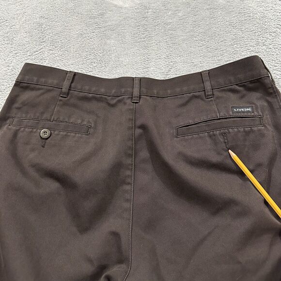 Live(in) Chino Straight Pants Solid Men 34 W 29 L Brown Formal - Picture 5 of 10